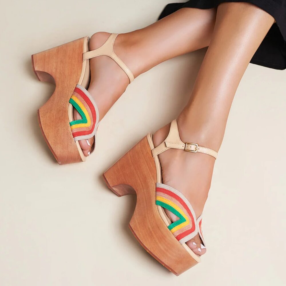 Charlotte Stone Donna Chunky Platform Clogs | Size: US 8 - Picture 6 of 6